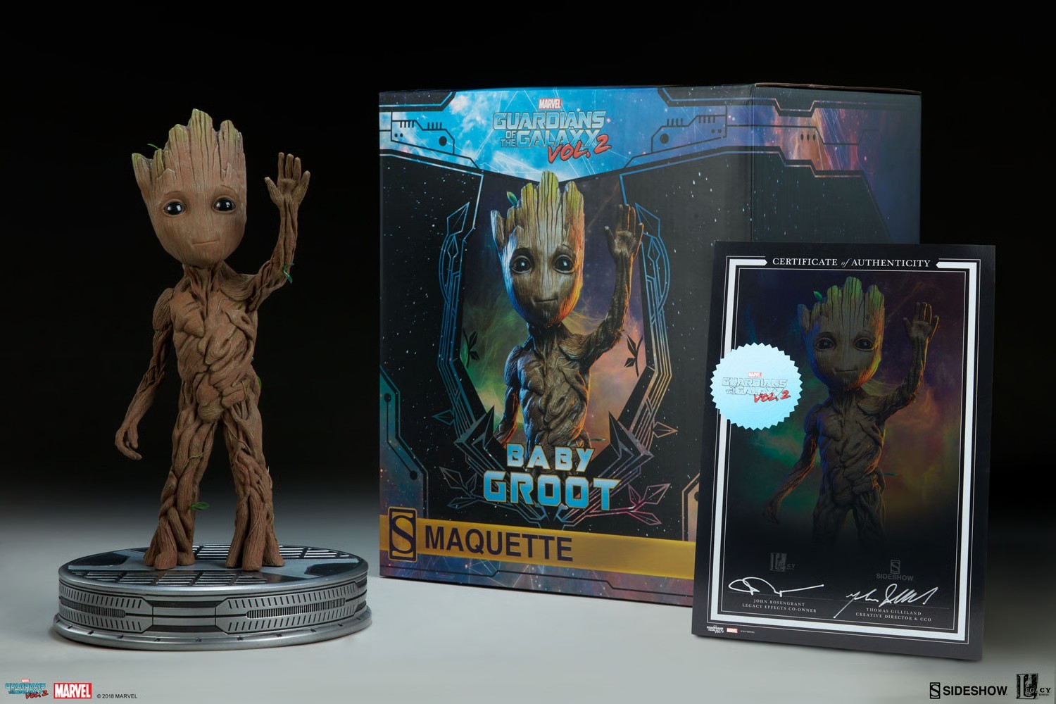 Guardians of the Galaxy Vol 2 Sideshow Exclusive Baby Groot Maquette  - New