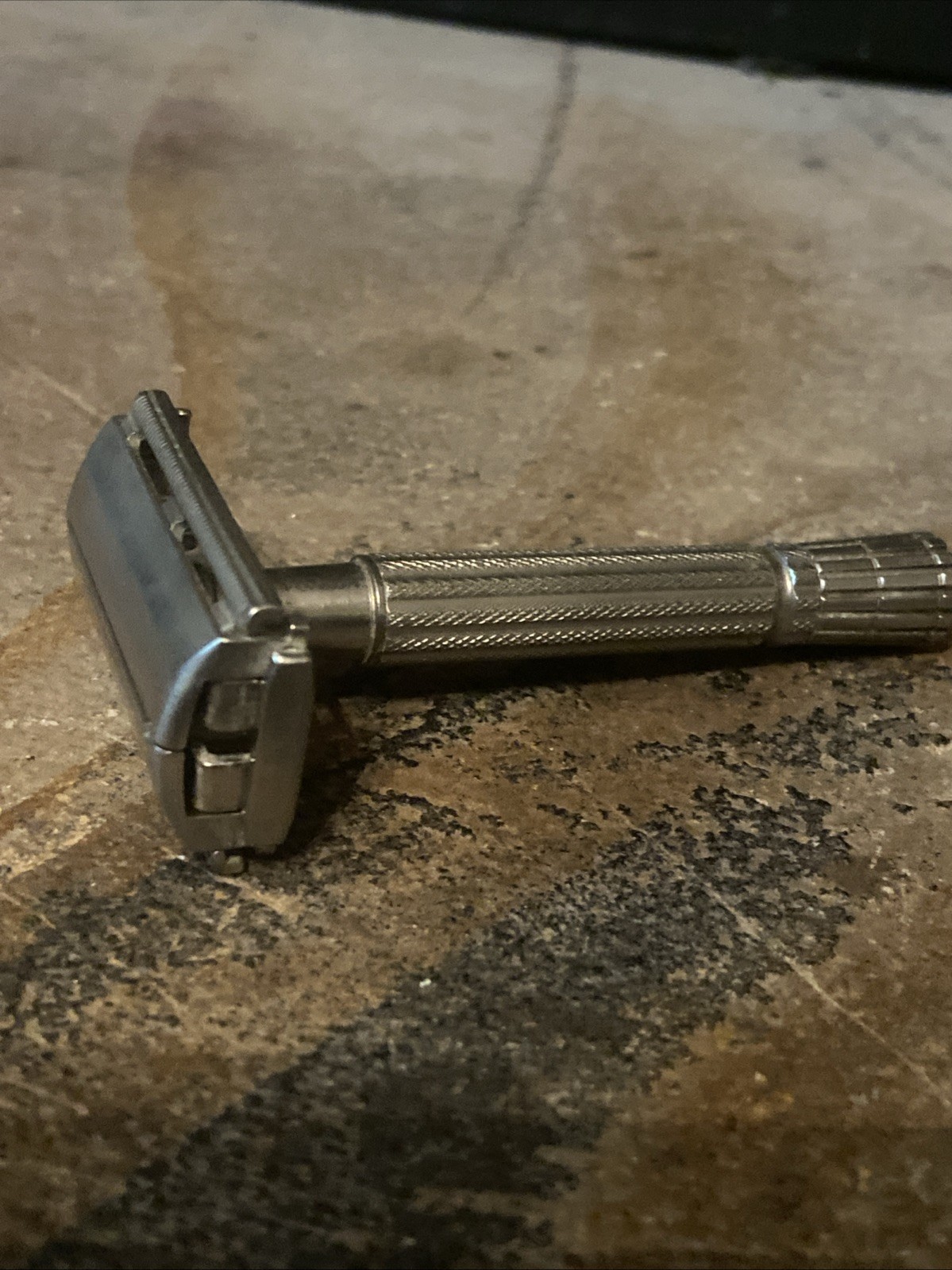 Vintage 1958 Gillette TV Flare Tip Super Speed DE Safety Razor D1
