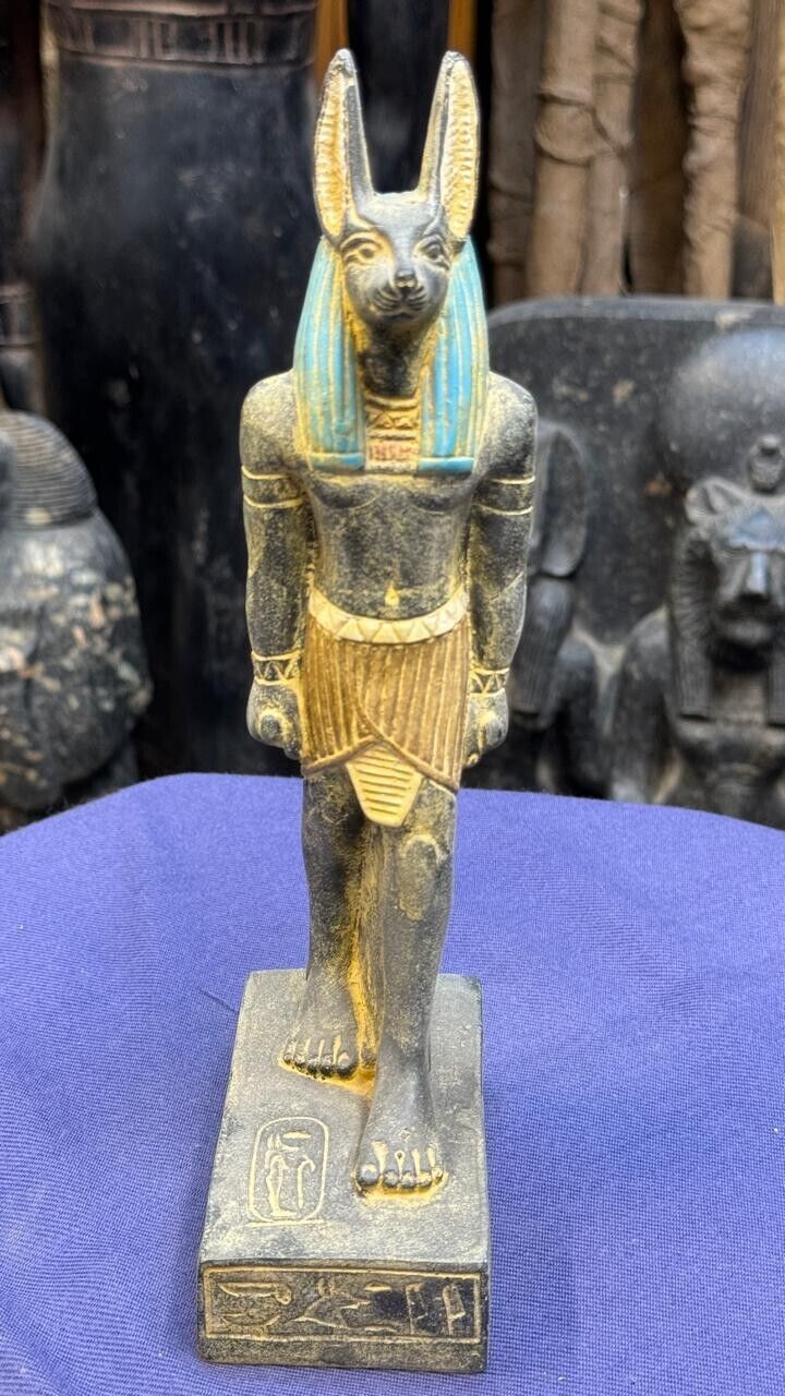 Authentic Anubis God Statue - Ancient Egyptian Deity Figurine | Finest Stone