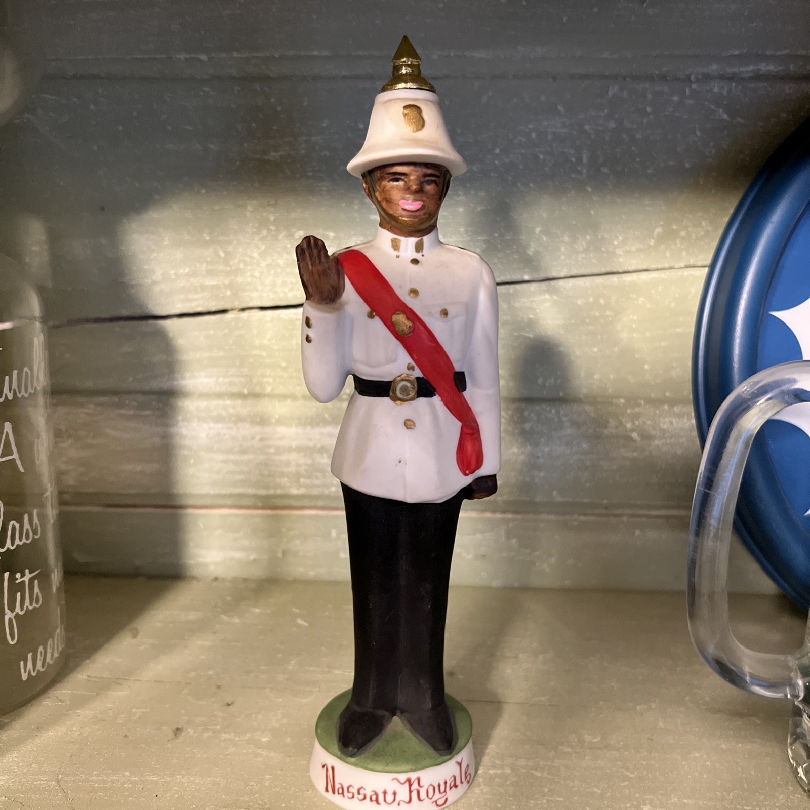 Vintage Nassau Royale Bahamian royal police Bisque porcelain decanter Vintage Nassau Royale Bahamian royal police Bisque porcelain decanter