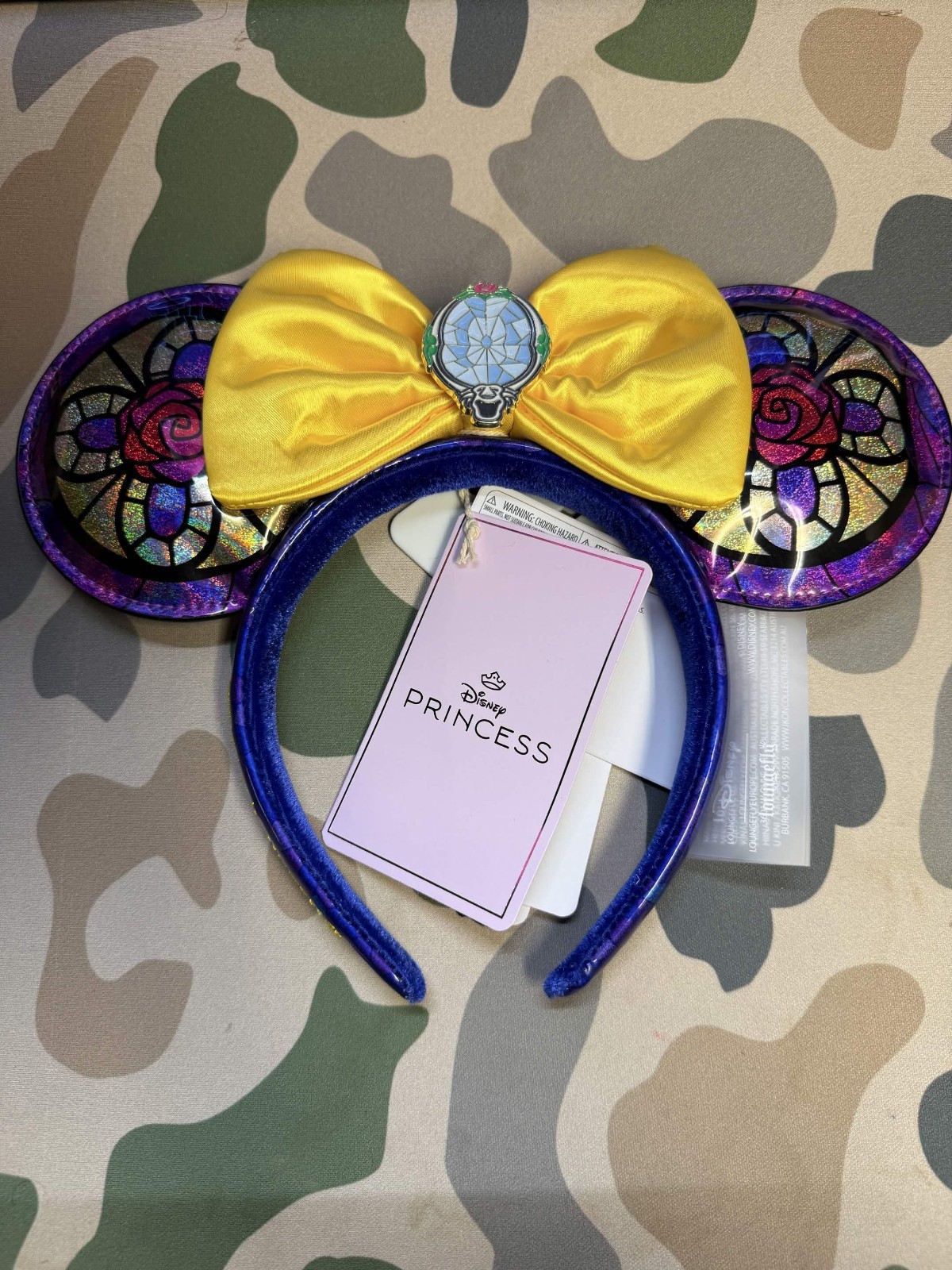 NEW ✅ EXCLUSIVE Loungefly Disney Beauty and the Beast Belle Stained Glass Ears NEW ✅ EXCLUSIVE Loungefly Disney Beauty and the Beast Belle Stained Glass Ears