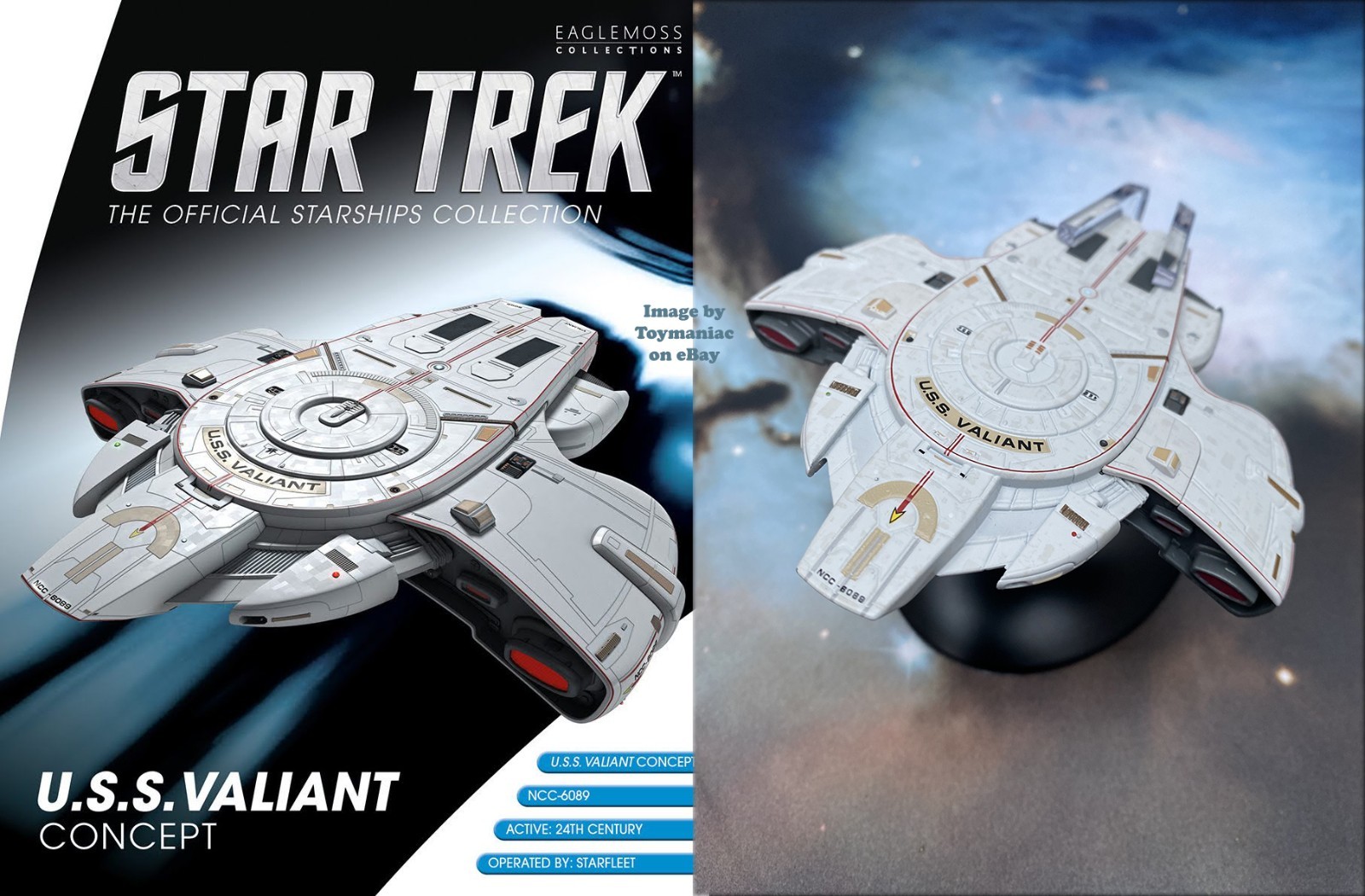 Eaglemoss Star Trek Online USS VALIANT NCC-6089 Defiant Concept  🔥VERY RARE🔥