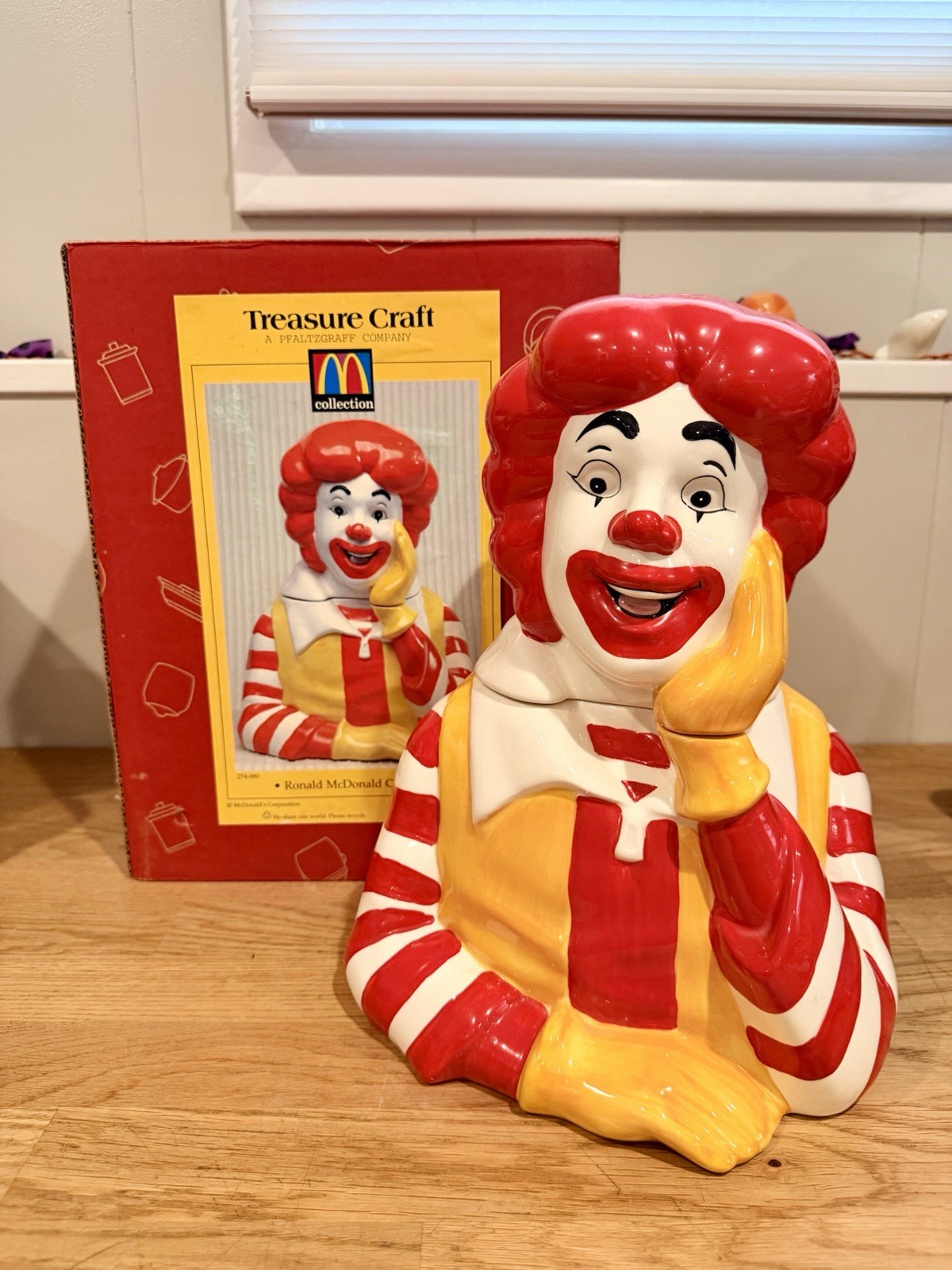 Ronald McDonald Cookie Jar Vintage 1997 Treasure Craft Rare Retro Collectible