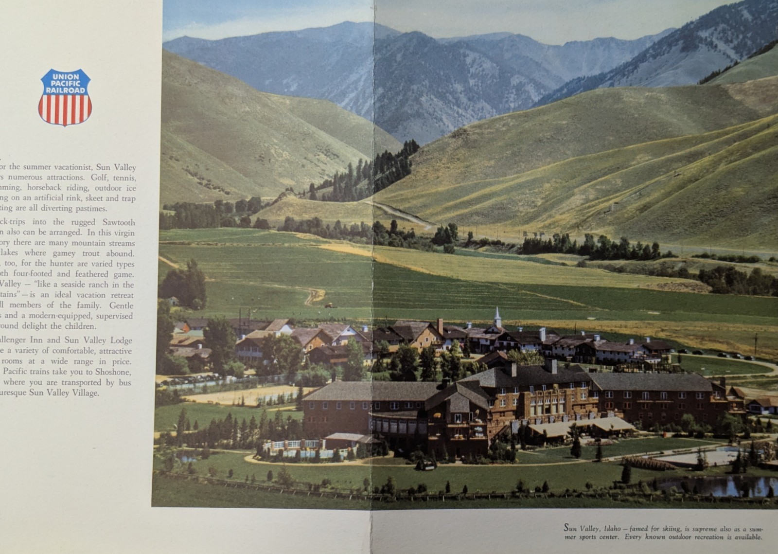 **VINTAGE 1956 UNION PACIFIC RAILROAD BUFFALO NEWS WESTERN TOUR LUNCHEON MENU**