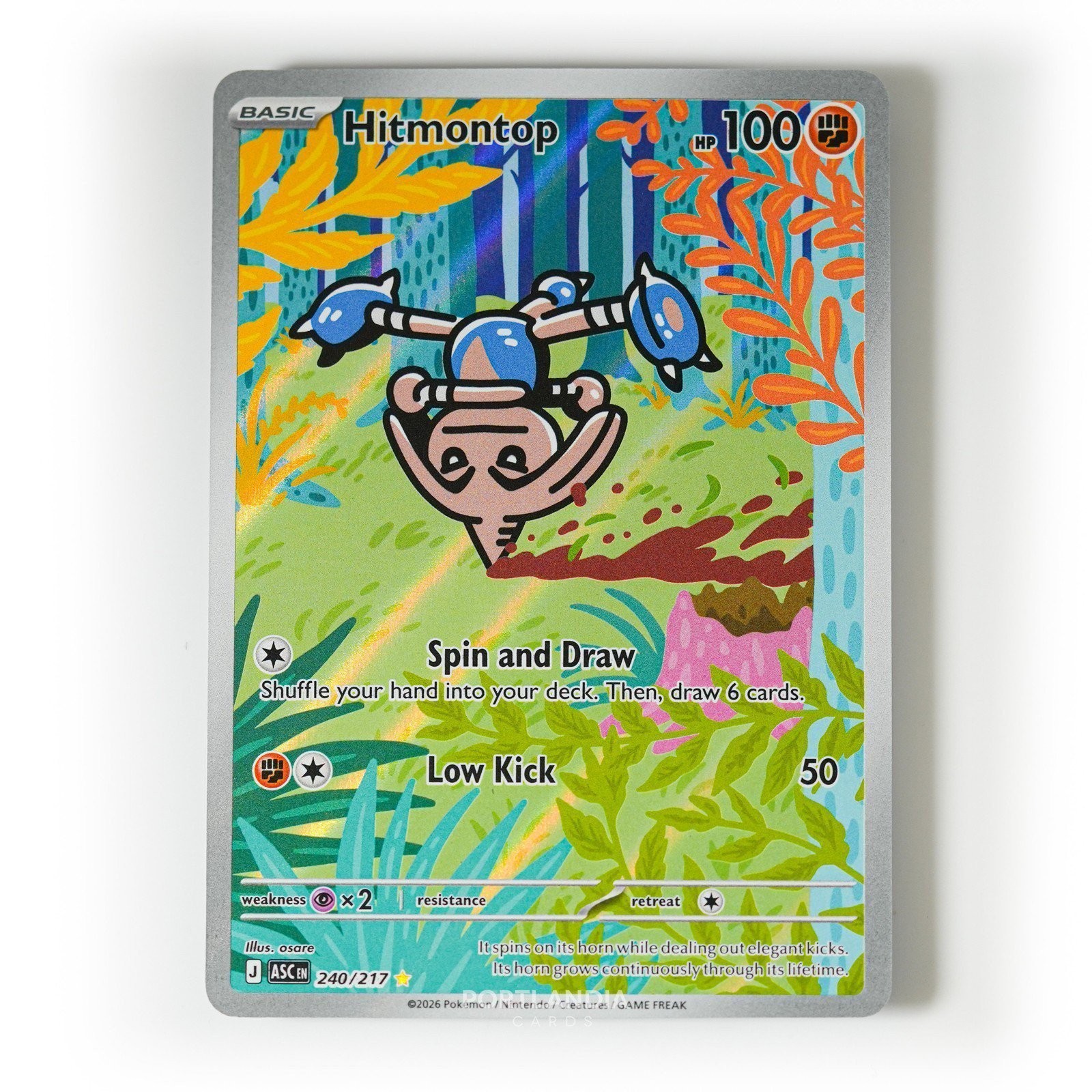 Pokemon - Hitmontop - 240/217 - ME Ascended Heroes - Illustration Rare Pokemon - Hitmontop - 240/217 - ME Ascended Heroes - Illustration Rare