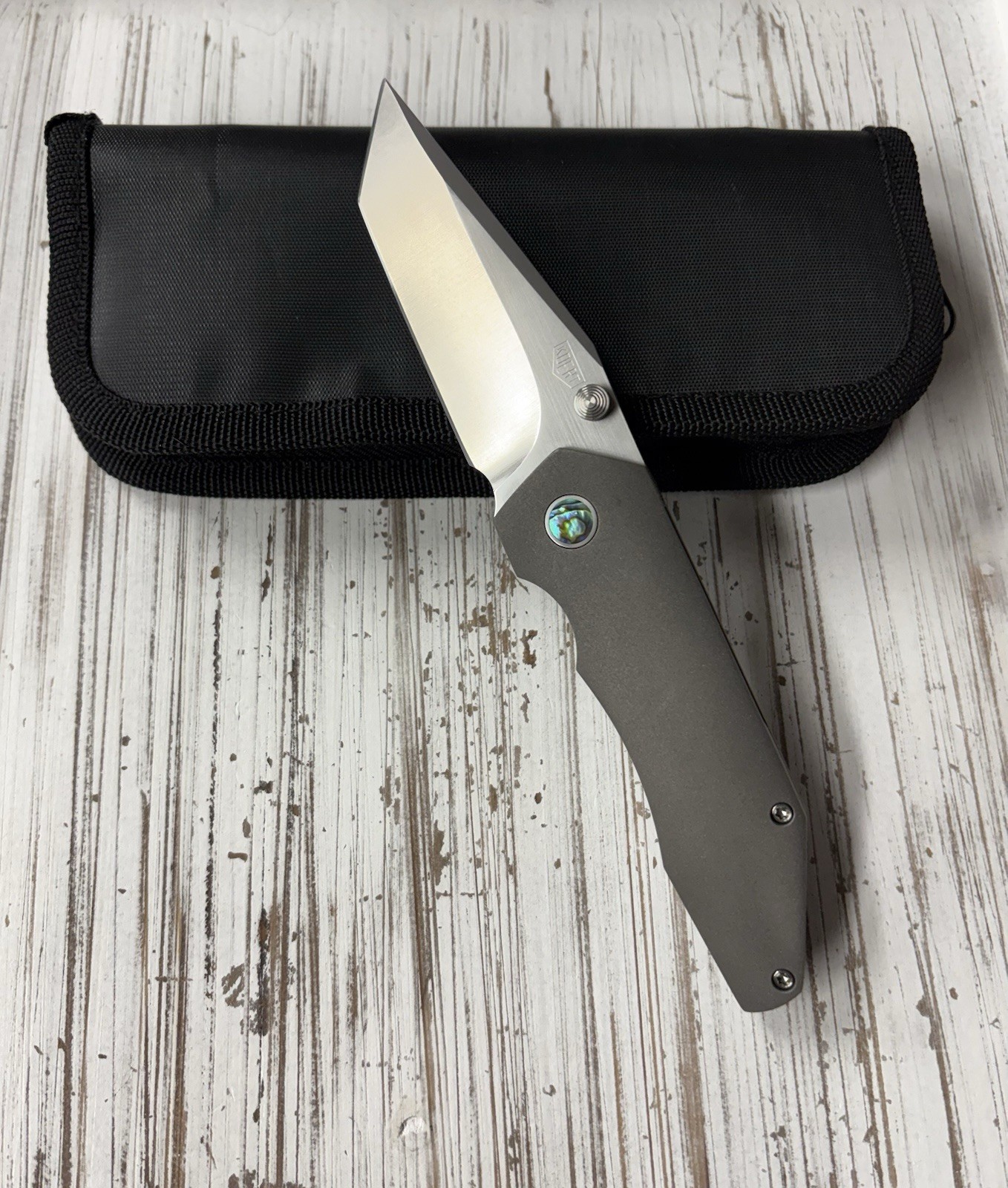 Daniel Koert Custom Knives Mini Sabot Bead Blast Titanium CPM154