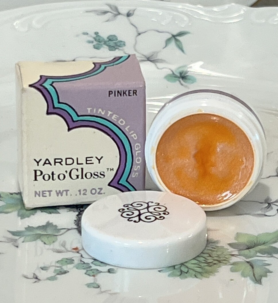 Vintage Archive Collectible 70\'s Yardley Pot O\' Gloss Tinted Lip Scented Pinker