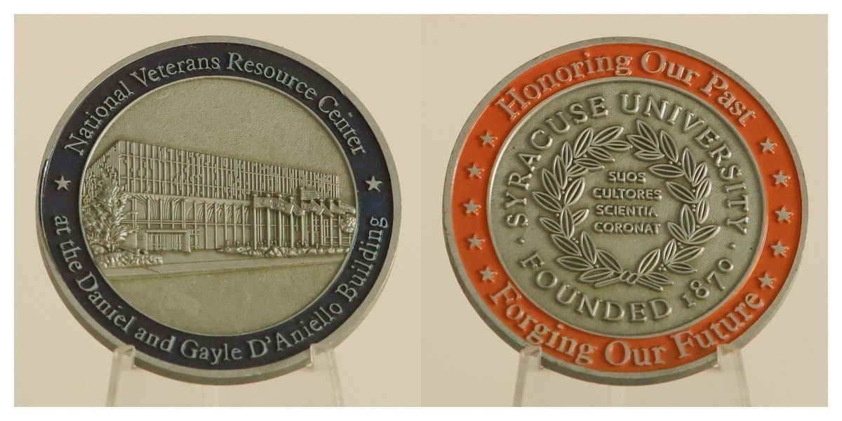 Syracuse University National Veterans Resource Center Challenge Coin 3#A Syracuse University National Veterans Resource Center Challenge Coin 3#A