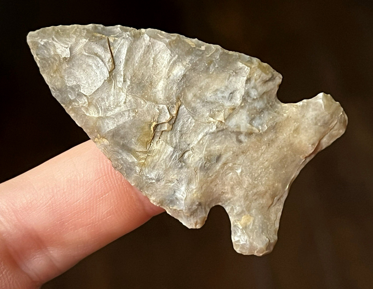 EXCEPTIONAL OHIO KESSEL POINT ARROWHEAD AUTHENTIC INDIAN ARTIFACT BG