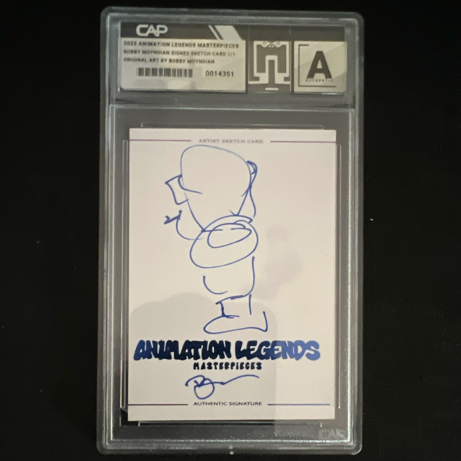 Hollywood 2025 Animation Legends Bobby Moynihan 1/1 Sketch Auto