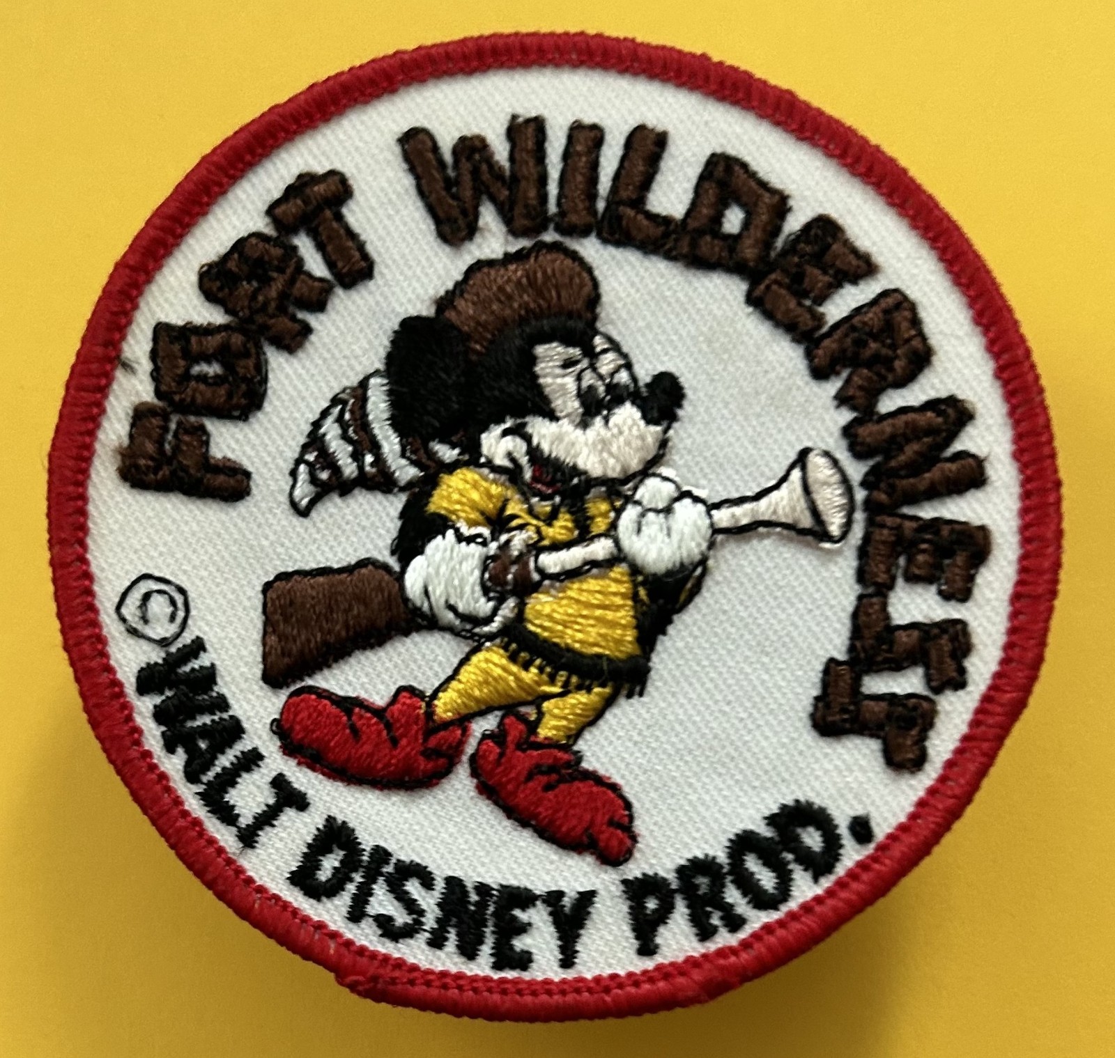 VINTAGE 1970s WALT DISNEY WORLD FORT WILDERNESS MICKEY MOUSE PATCH – UNUSED