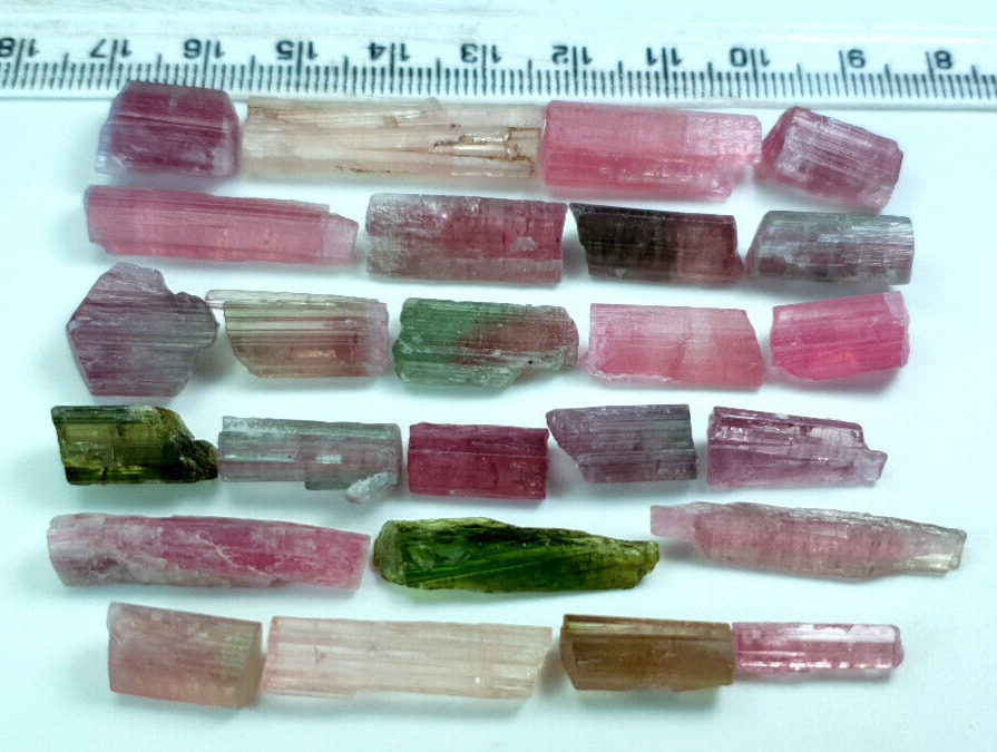 165Cts Beautiful Mix Colors Tourmaline Crystal Type Rough Grade Good Quality Lot