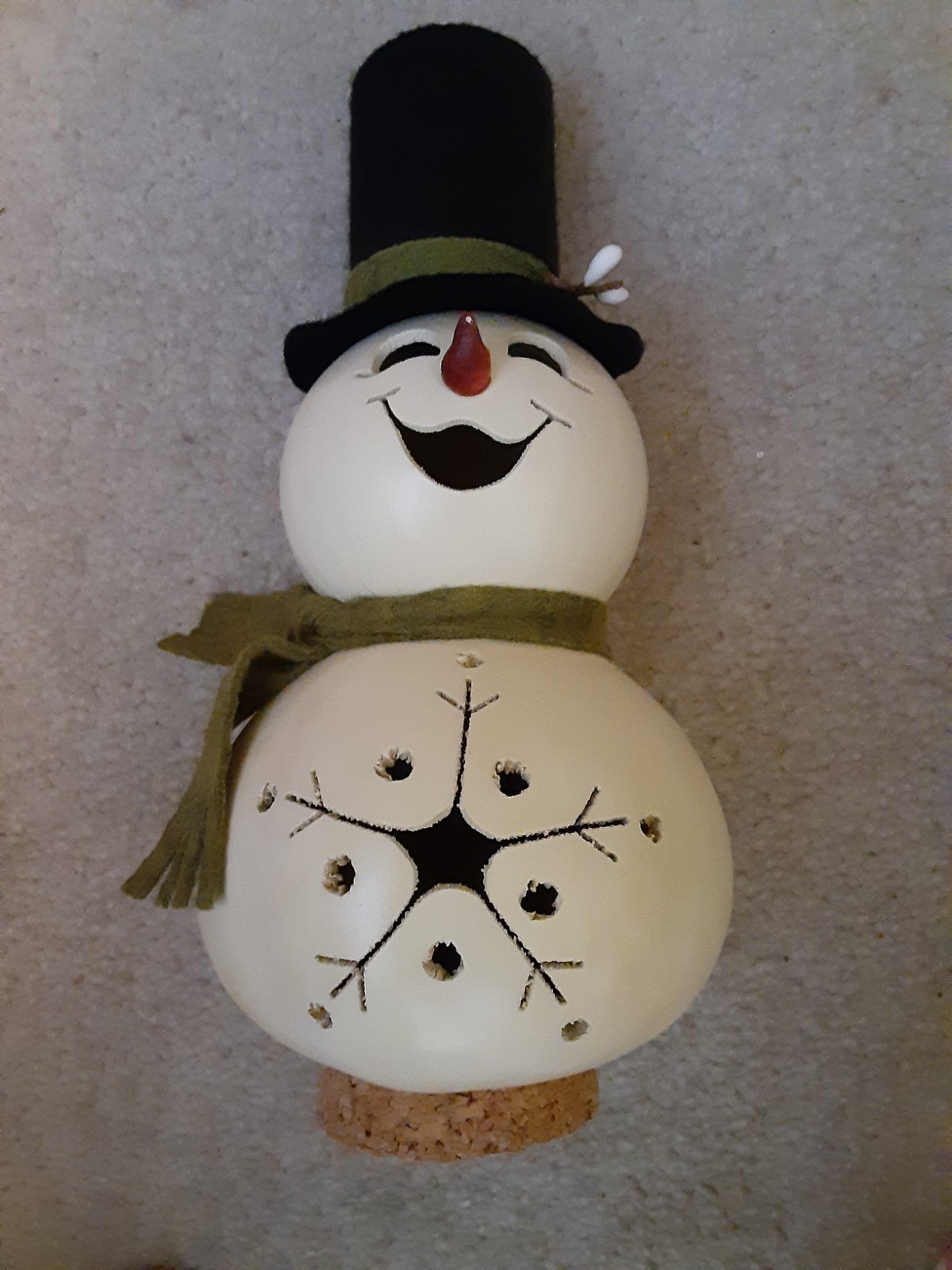 Meadowbrooke Gourd Snowman 8 Inches Tall
