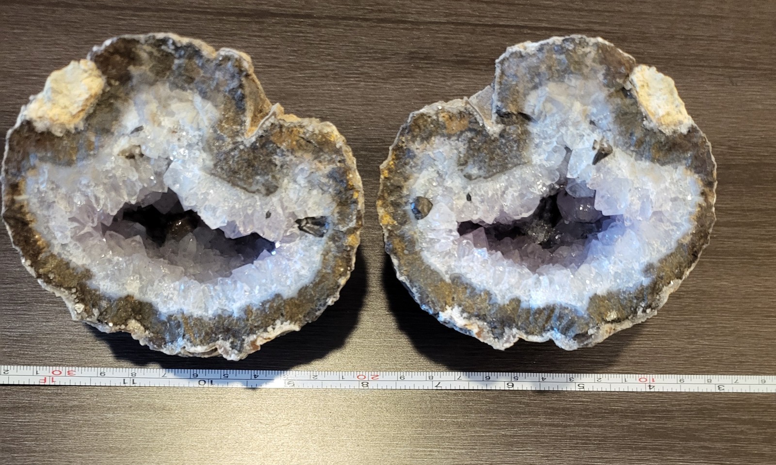 Large 2.5 lb Las Choyas Geode with Amethyst and Hematite