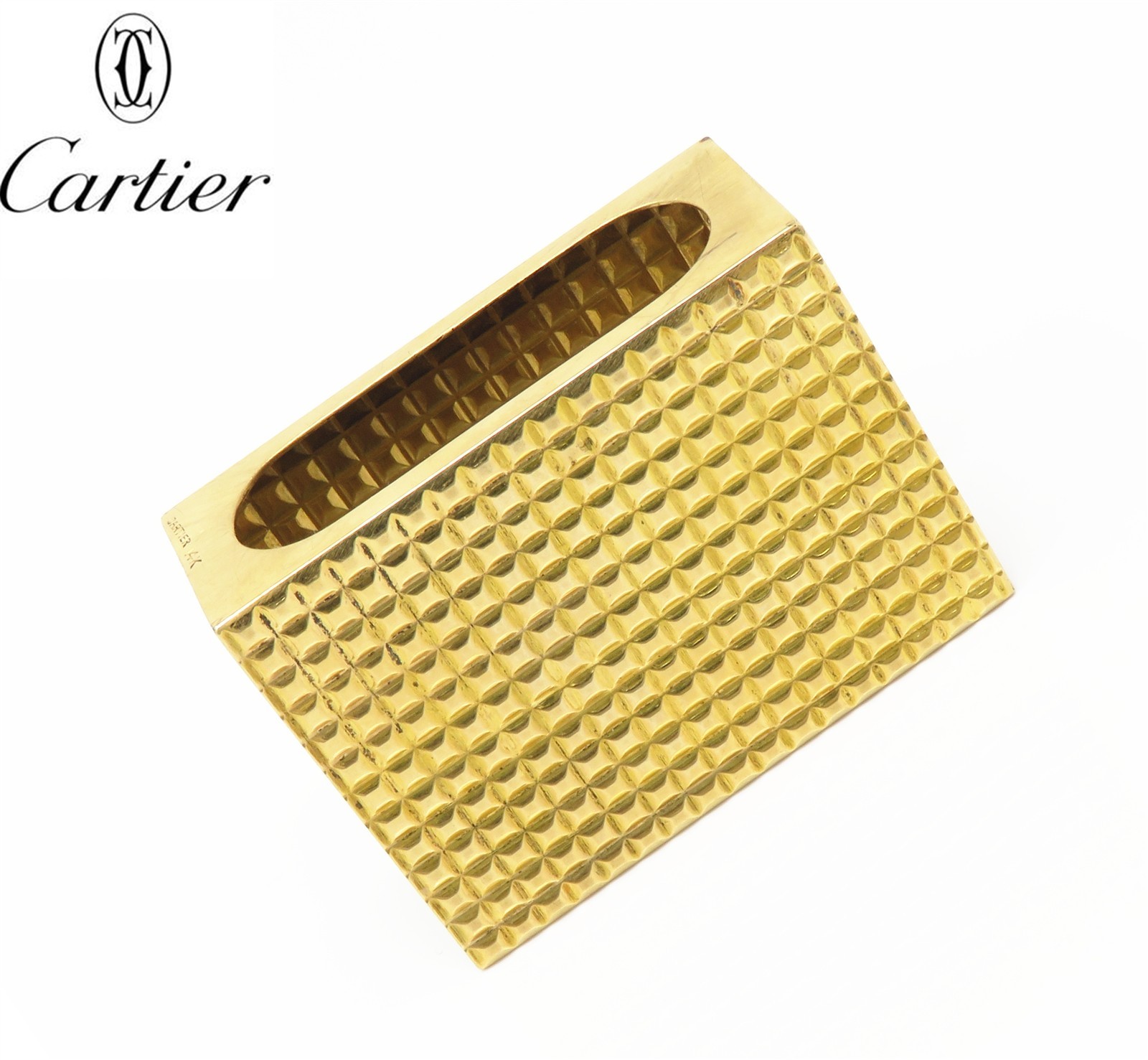NYJEWEL Cartier Vintage 14k Gold large Matchbox Case Holder