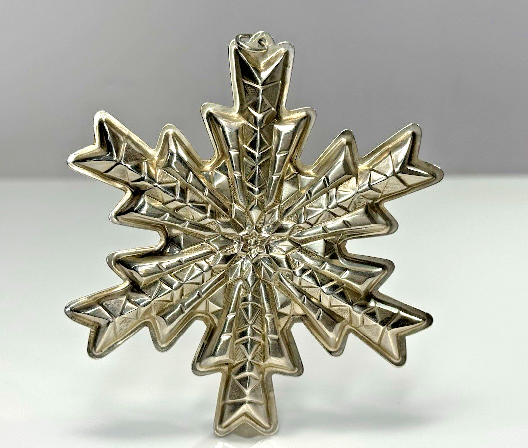 Vintage Gorham Sterling Silver Christmas 1978 Snowflake Tree Ornament