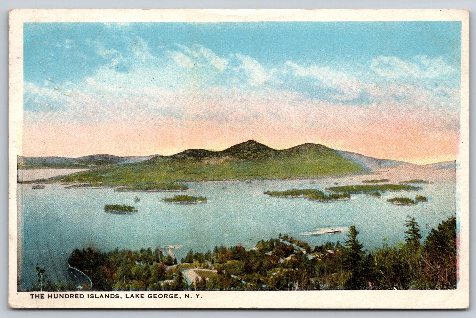 The Hundred Islands Lake George New York Postcard PC118 The Hundred Islands Lake George New York Postcard PC118