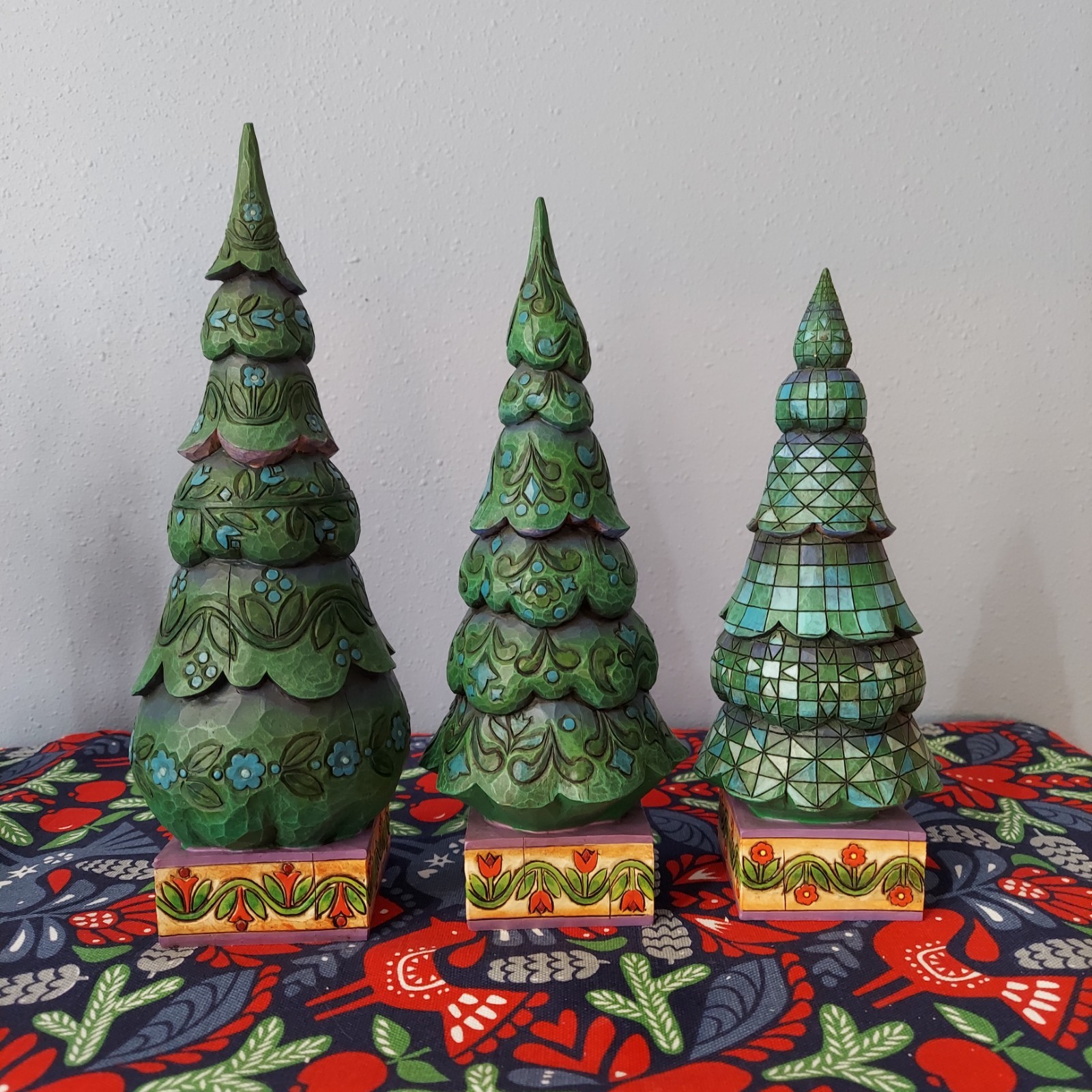 Jim Shore Set Of 3 O\' Tannenbaum Christmas Trees 4008112 New In Box 