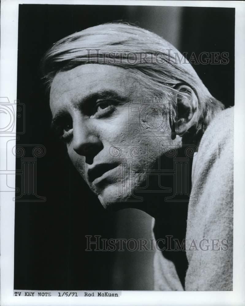 1971 Press Photo Entertainer Rod McKuen - pip12234