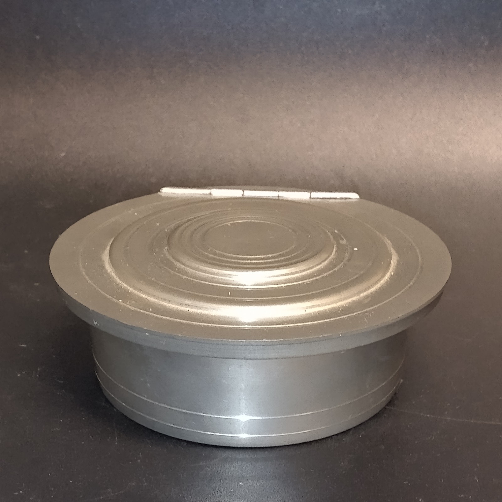Vtg Woodbury Pewter Trinket Bowl Ash Box Hinged Lid Henry Ford Museum Greenfield