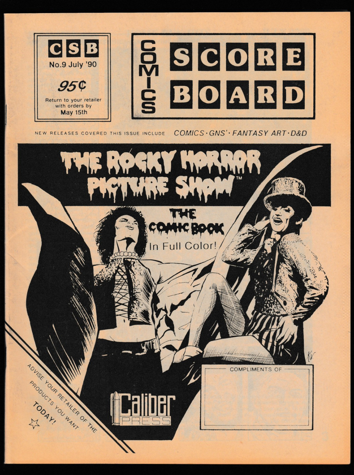 Comics Scoreboard #9 (1st Print) The Rocky Horror Picture Show HWDC 1990