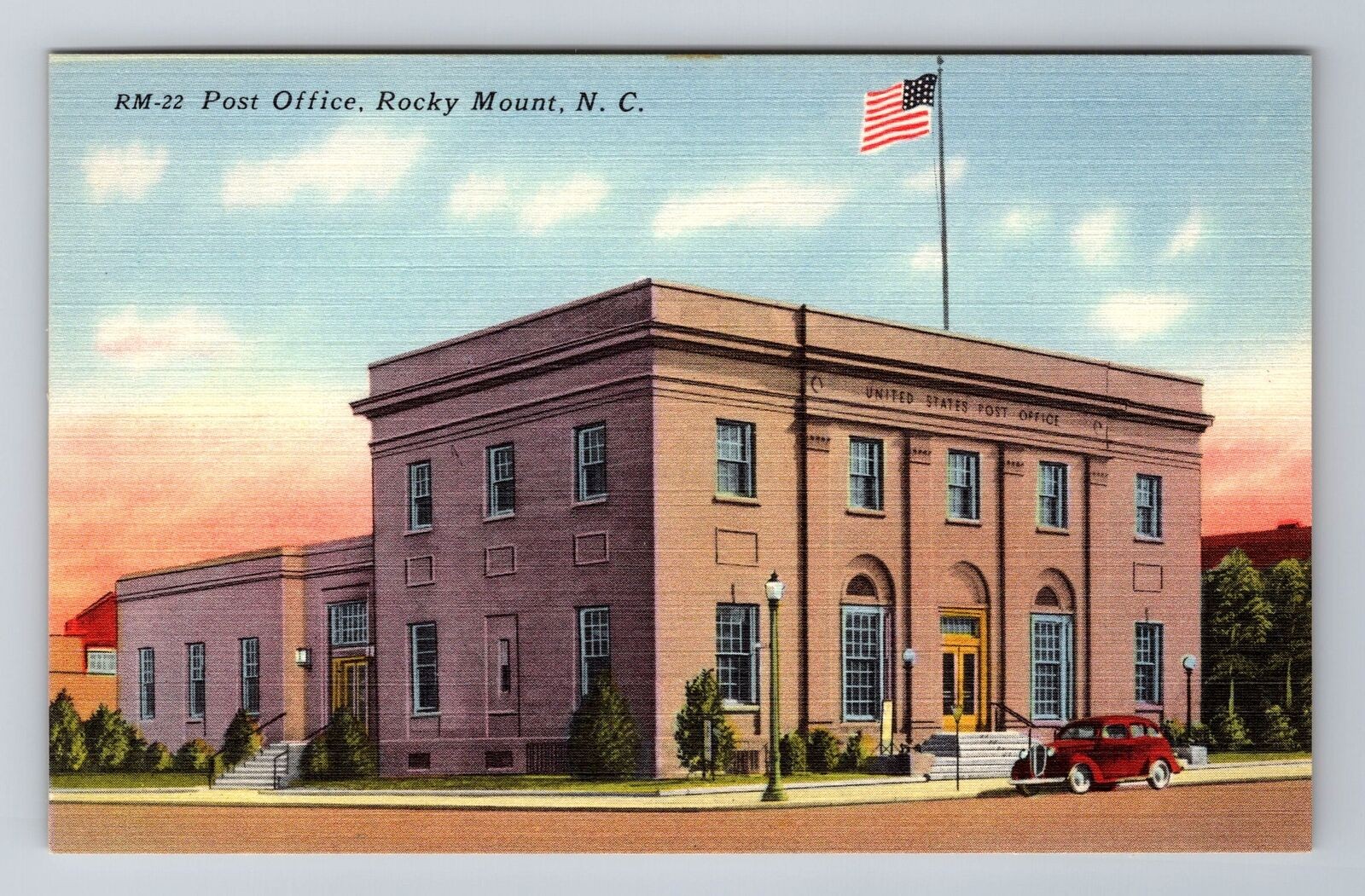 Rocky Mount NC-North Carolina, United States Post Office, Vintage Postcard