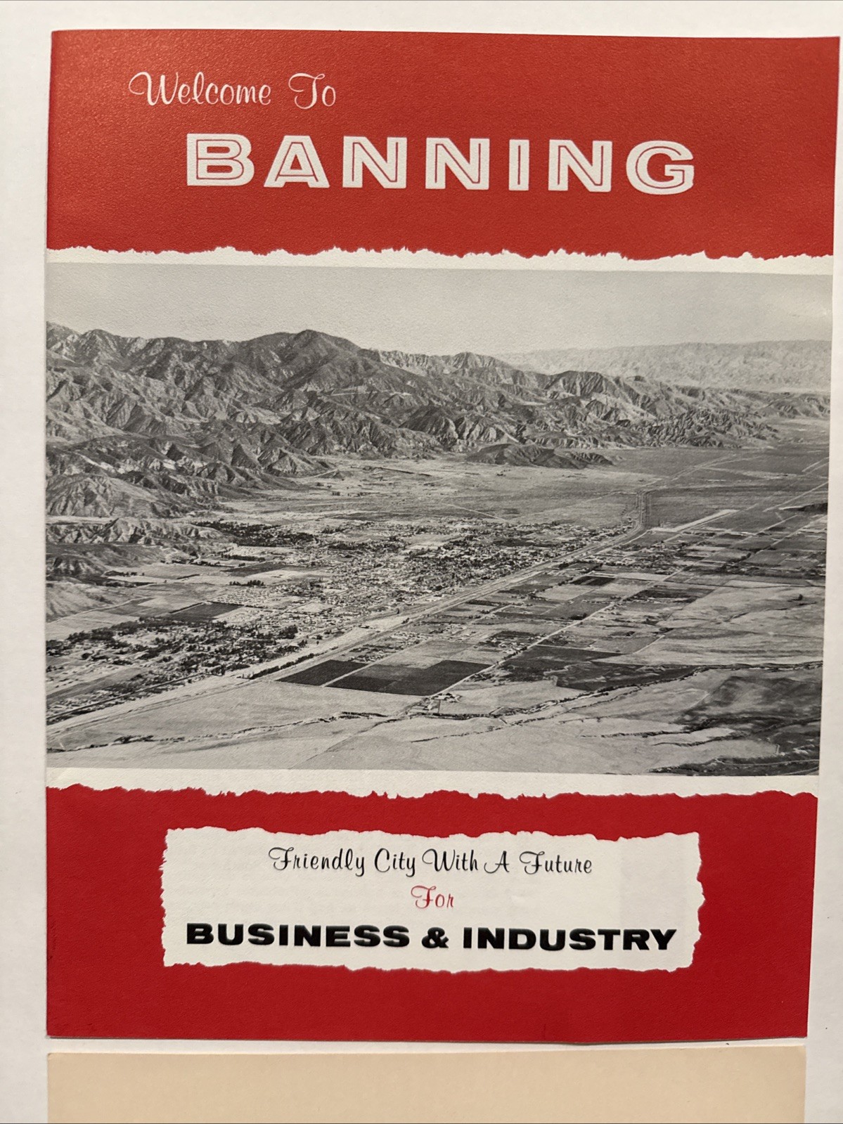 Vintage 1960 Brochure “Welcome To Banning CA”