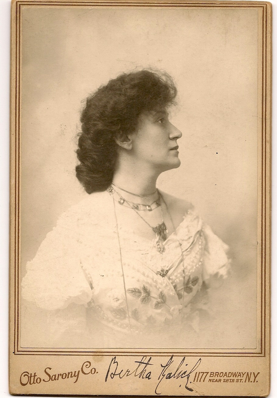 Beautiful Yiddish Jew Actress Bertha Kalich Autographed Otto Sarony Broadway NY