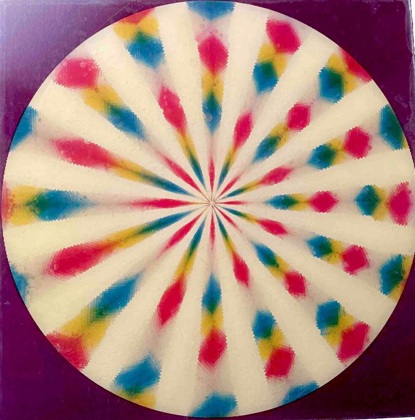 1960’s Vari VUE 3D Lenticular Colorful Circle Kaleidoscope Psychedelic 14x14