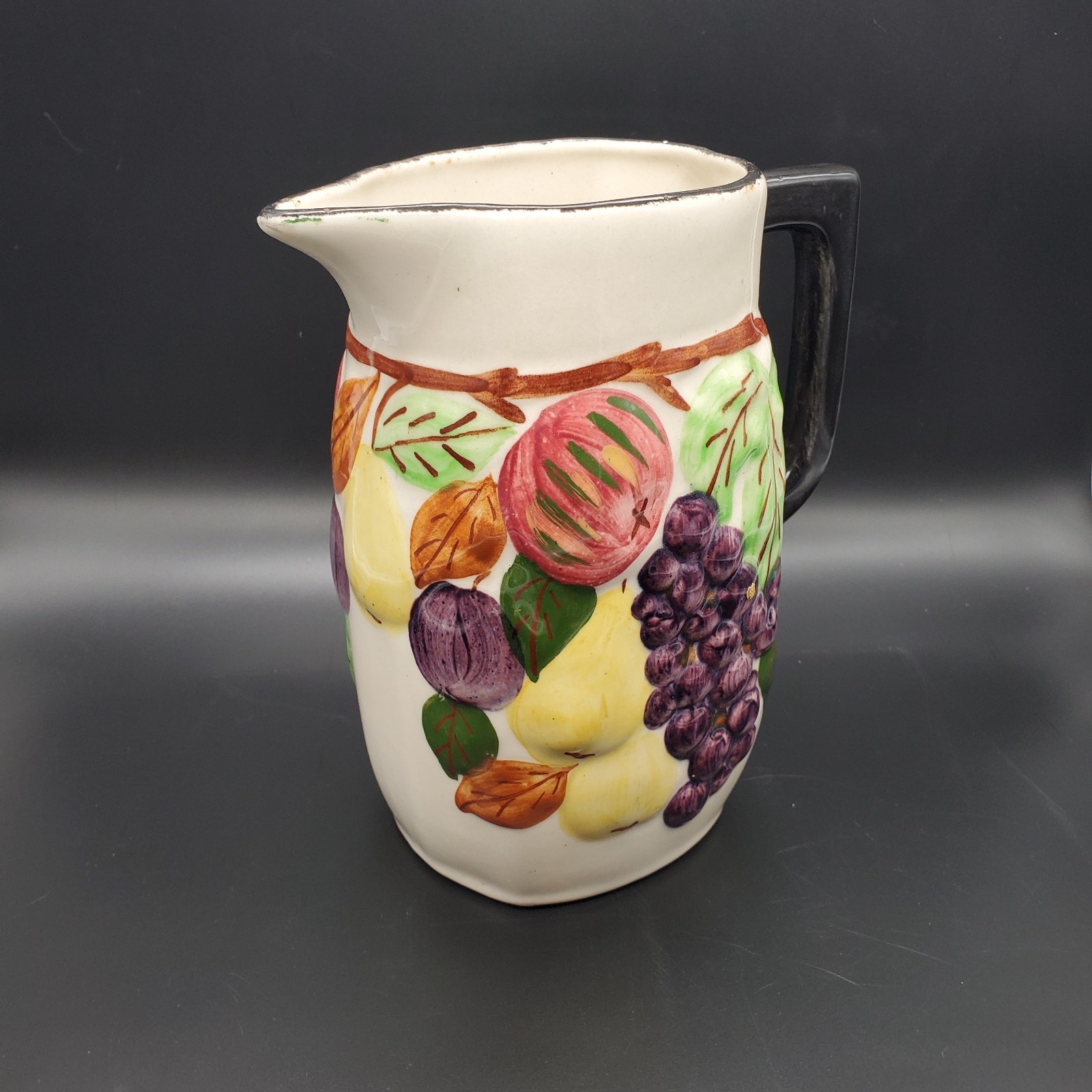 Vintage Blue Ridge Southern Potteries Sculpted Fruit Hand Painted 7\
