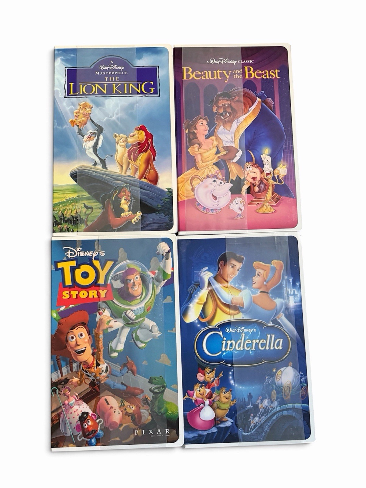 Disney Classic VHS Boxed Silk Touch Throw Blanket Set of 4 Lion King Toy Story