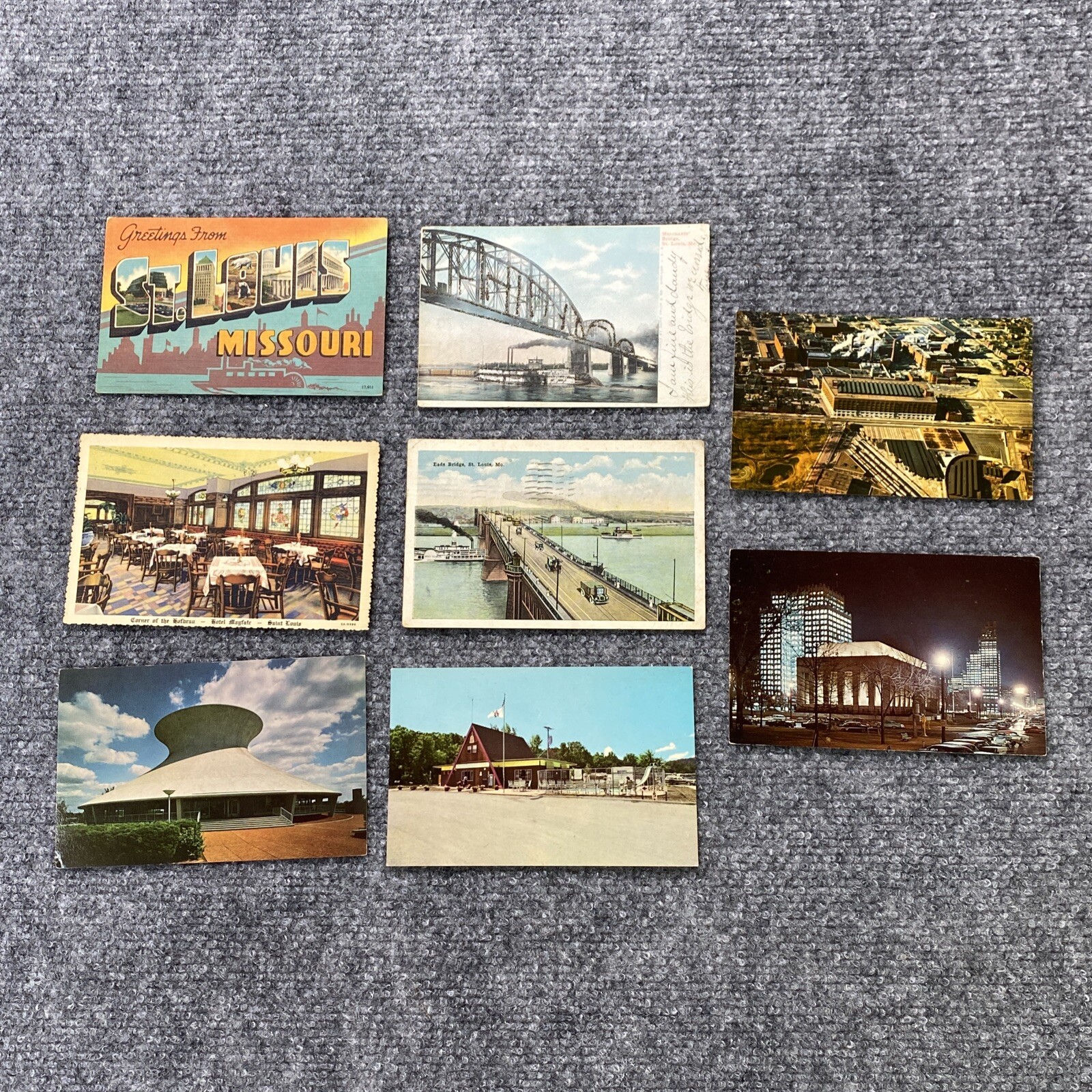 Vintage St Louis MO Postcard Lot Of 8 Anheuser Busch Koa Planetarium 1906-1967