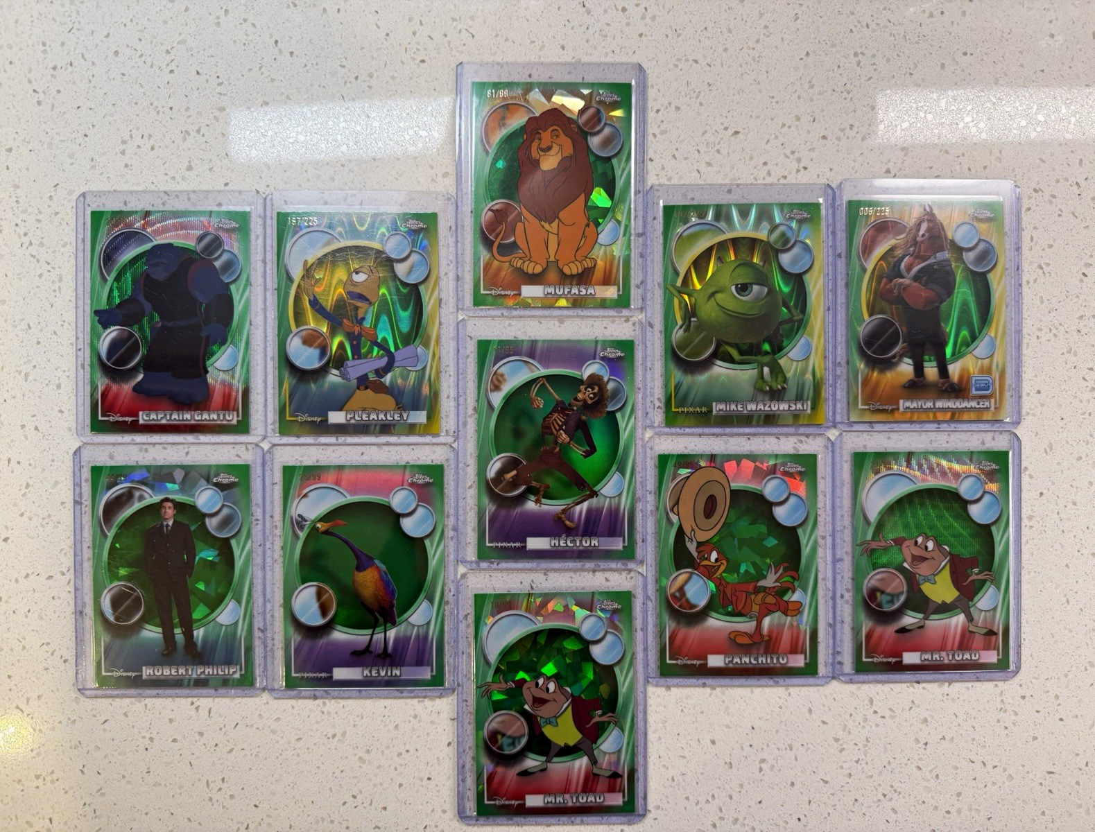 2026 Topps Chrome/Sapphire Disney & Toy Story Assortment of Numbered Cards.
