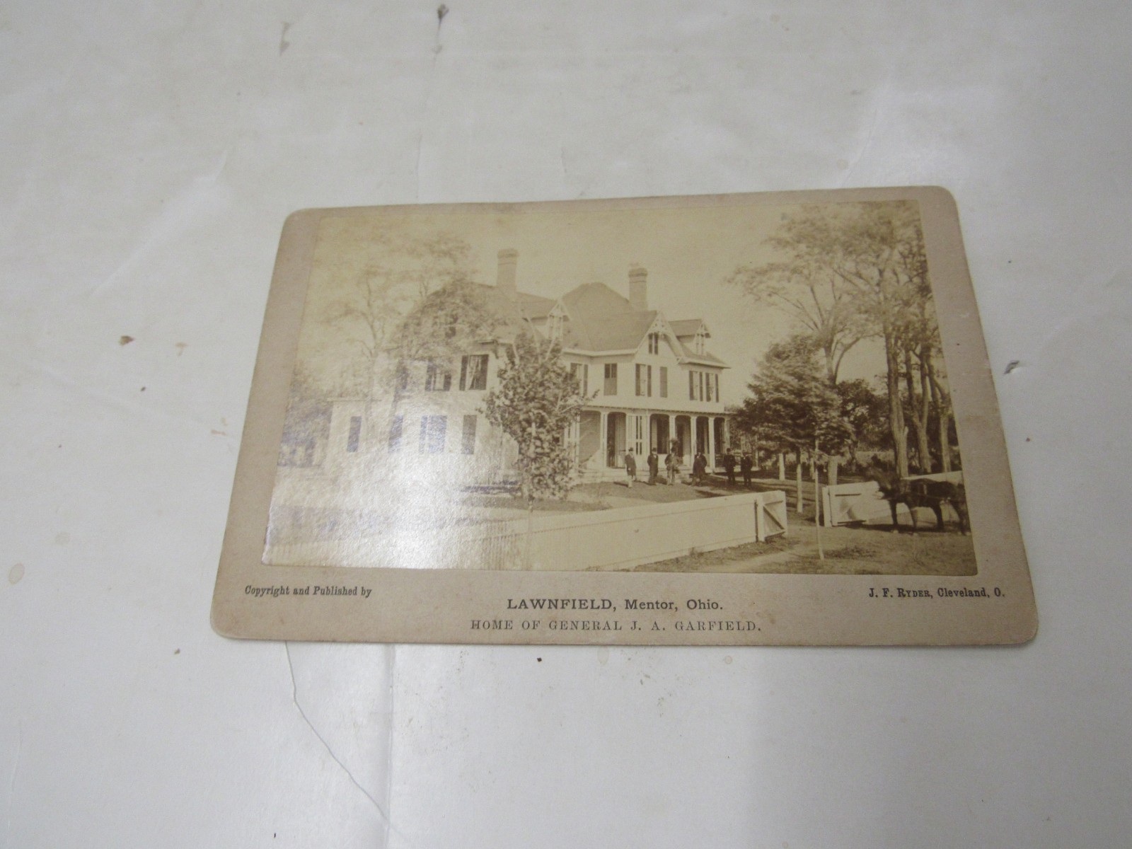 Lawnfield, Mentor, Ohio. Home of General J.A. Garfield Antique Photograph Lawnfield, Mentor, Ohio. Home of General J.A. Garfield Antique Photograph