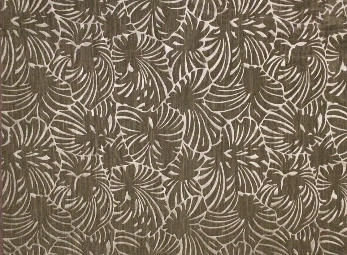 SCALAMANDRE Palm Leaves botanical cut velvet green two tones soft 4+ yards  new
