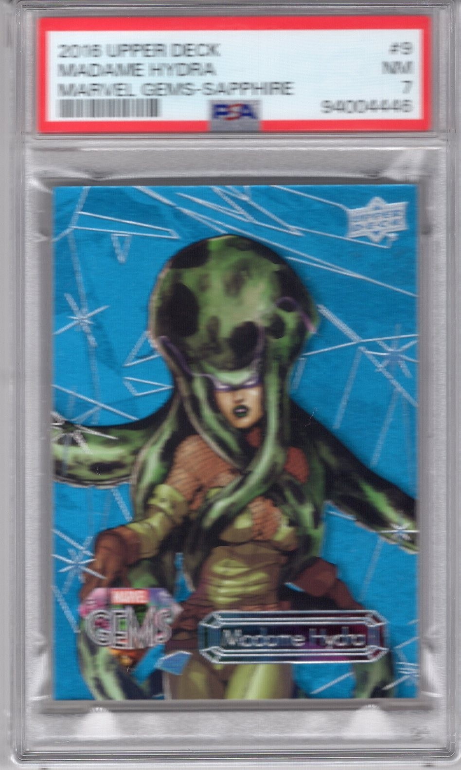 MADAME HYDRA 2016 UPPER DECK UD MARVEL GEMS SAPPHIRE #24/25 PSA 7 **POP 2** #9