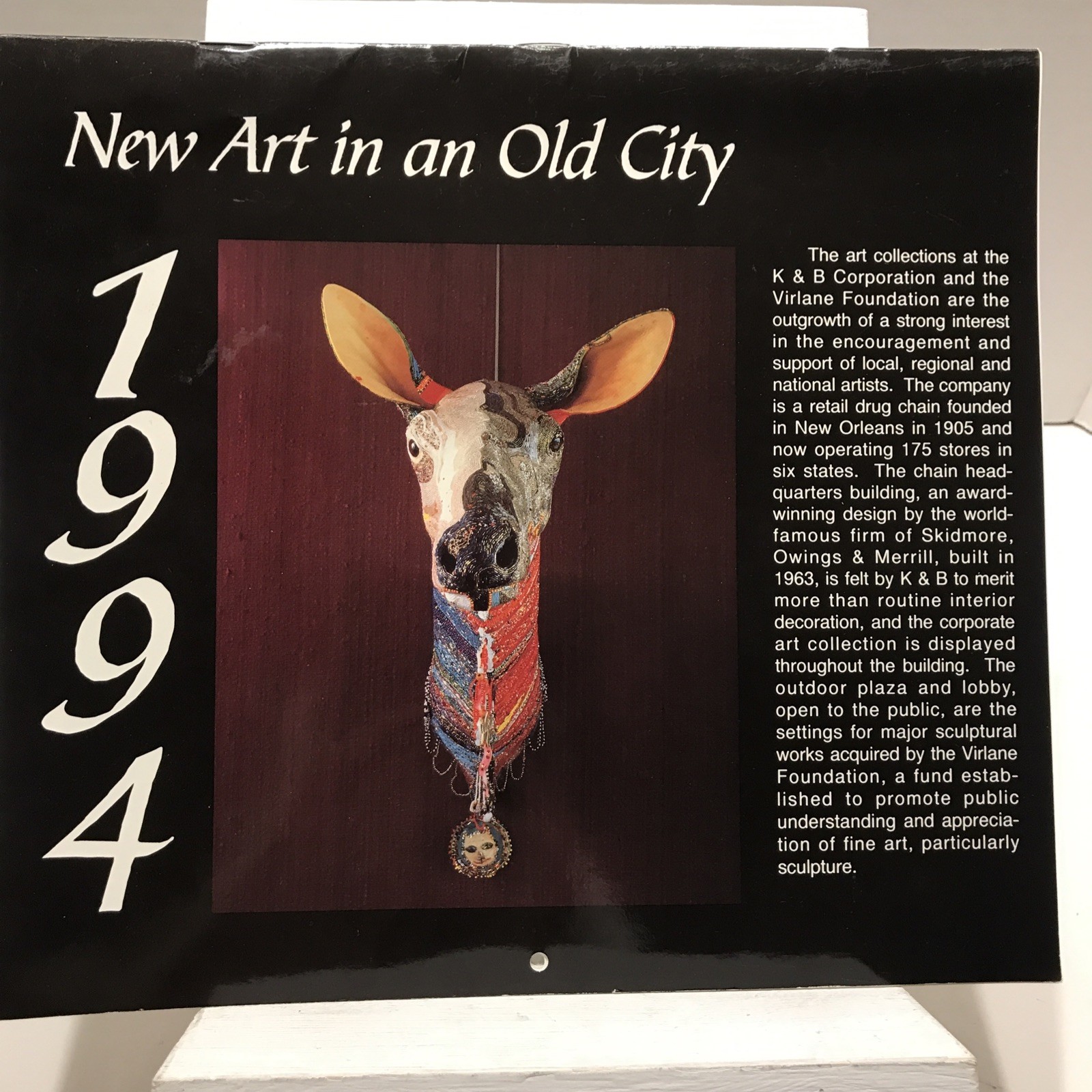 Vintage 1994 K & B Calendar (New Art in an Old City) RARE Vintage 1994 K & B Calendar (New Art in an Old City) RARE