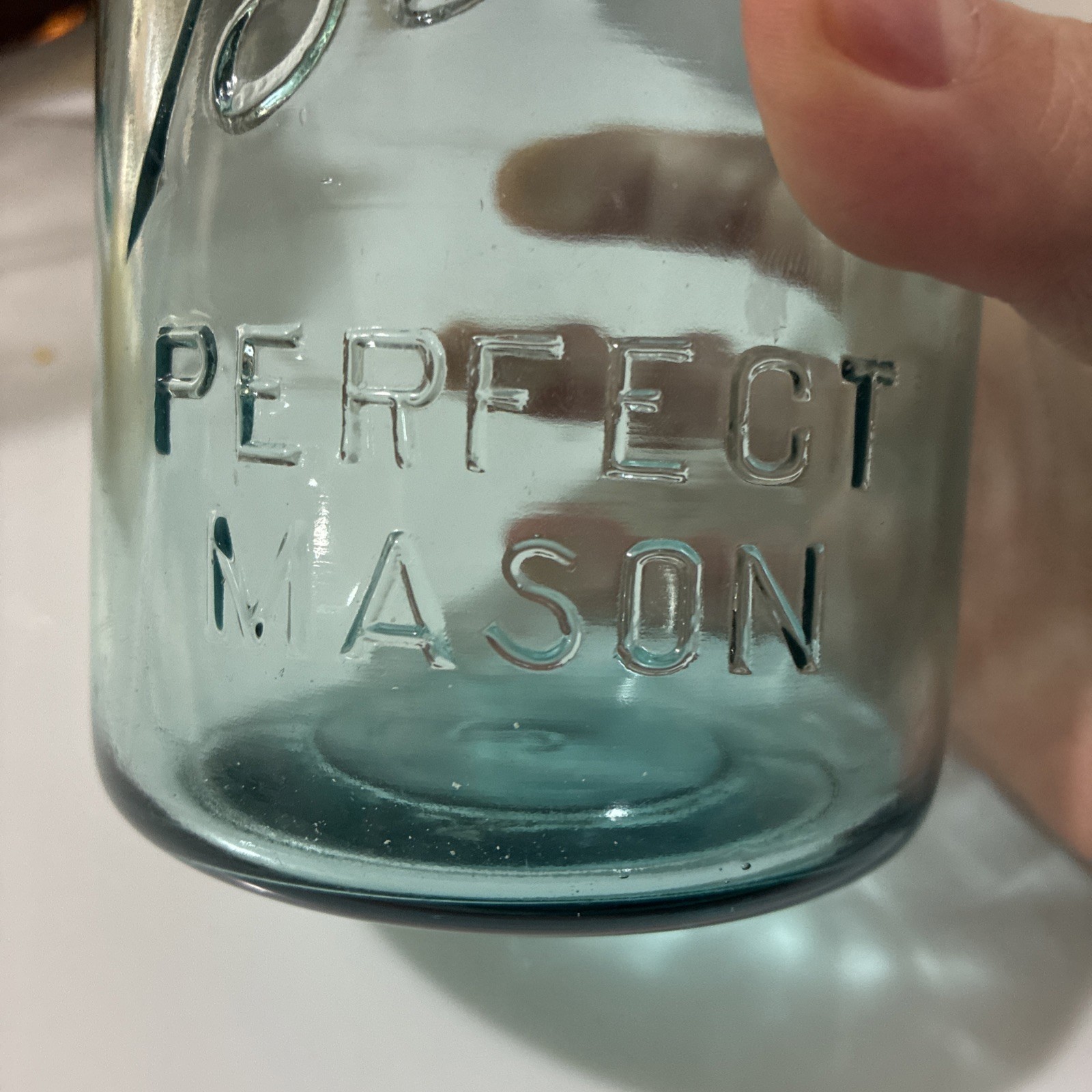Rare 1923-1933 Antique Blue Aqua Ball Perfect Mason jar 