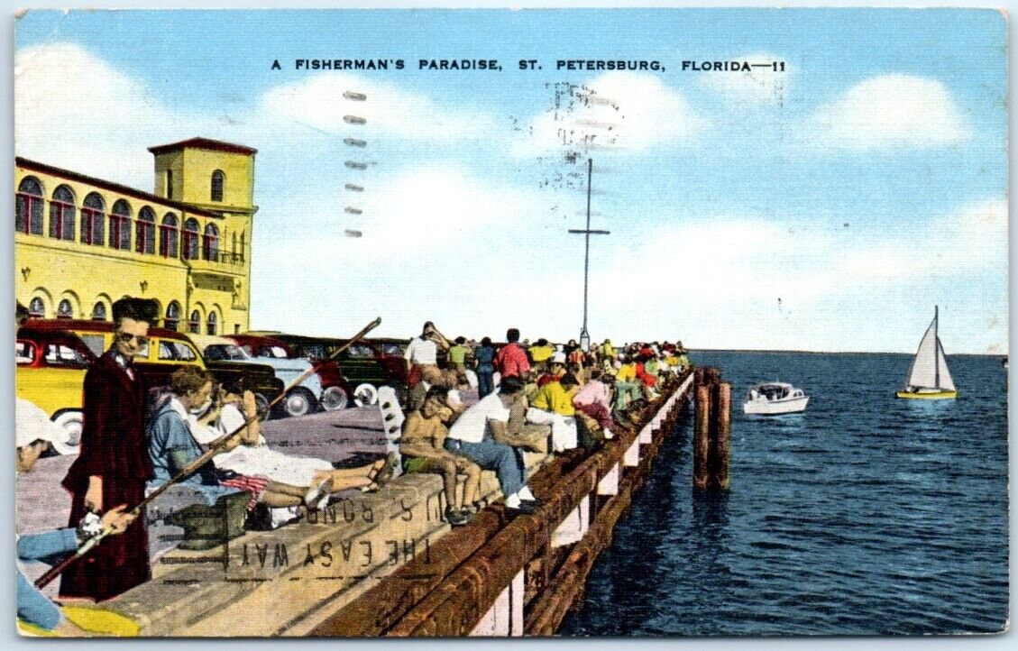 Postcard - A Fisherman\'s Paradise, St. Petersburg, Florida, USA