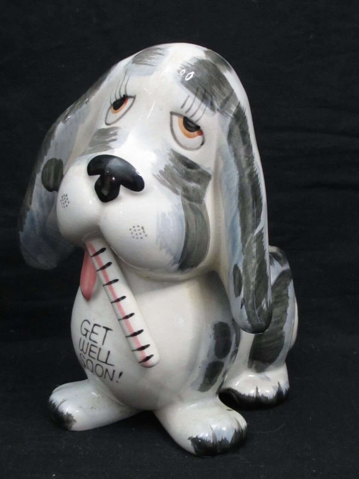 VTG Nancy Pew Giftwares Co. Japan Cute Basset Hound Dog Planter Get Well Soon