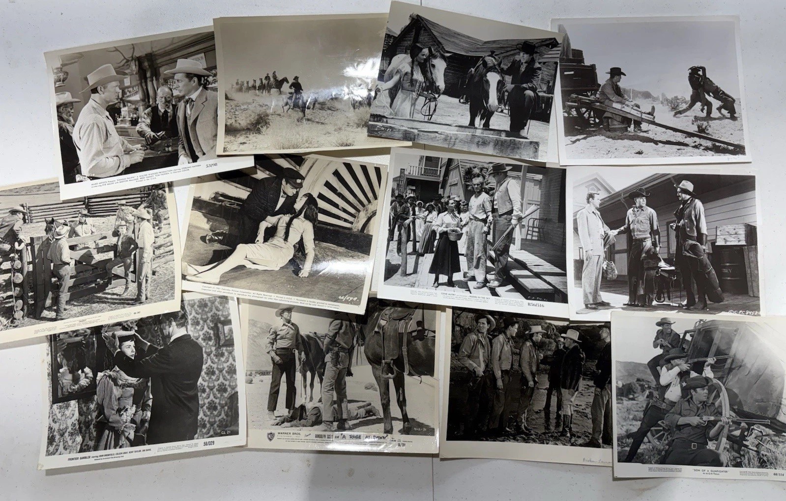 12 Vintage Western Movie Publicity Stills 1950s-70s Original 8x10 Photos