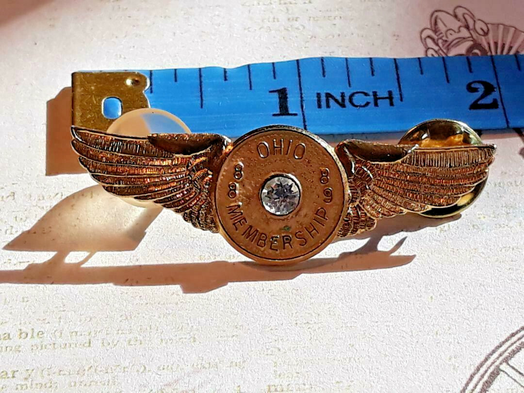 Vintage Ohio Membership Wings Pin Vintage 1988 1989 ~ Ships FREE