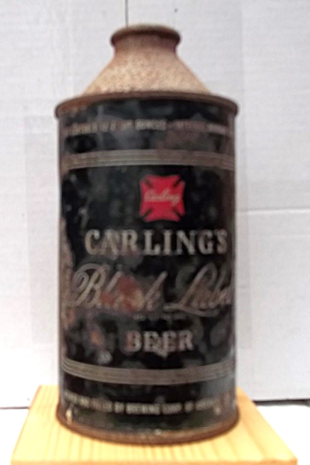 Carling’s Black Label Beer Cone Top Can Cleveland Ohio