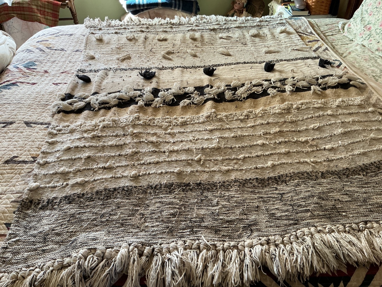 Anthropologie x All Roads BOHO Textured Bloomfield Throw Blanket Size 46\