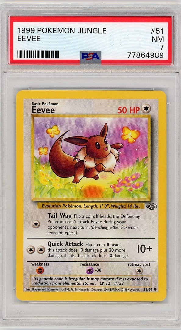 1999 Pokemon Jungle Eevee #51 PSA 7..