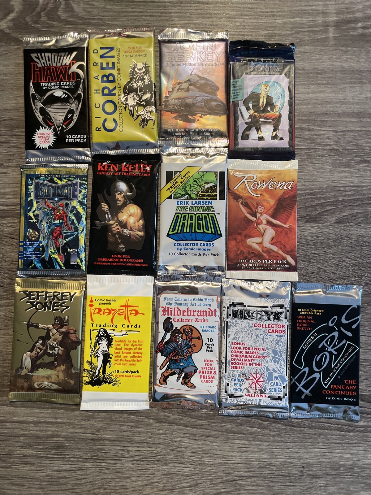 120+ Fantasy Art Trading  Cards, 13 Sealed Packs, New. Frazetta++ Great Value