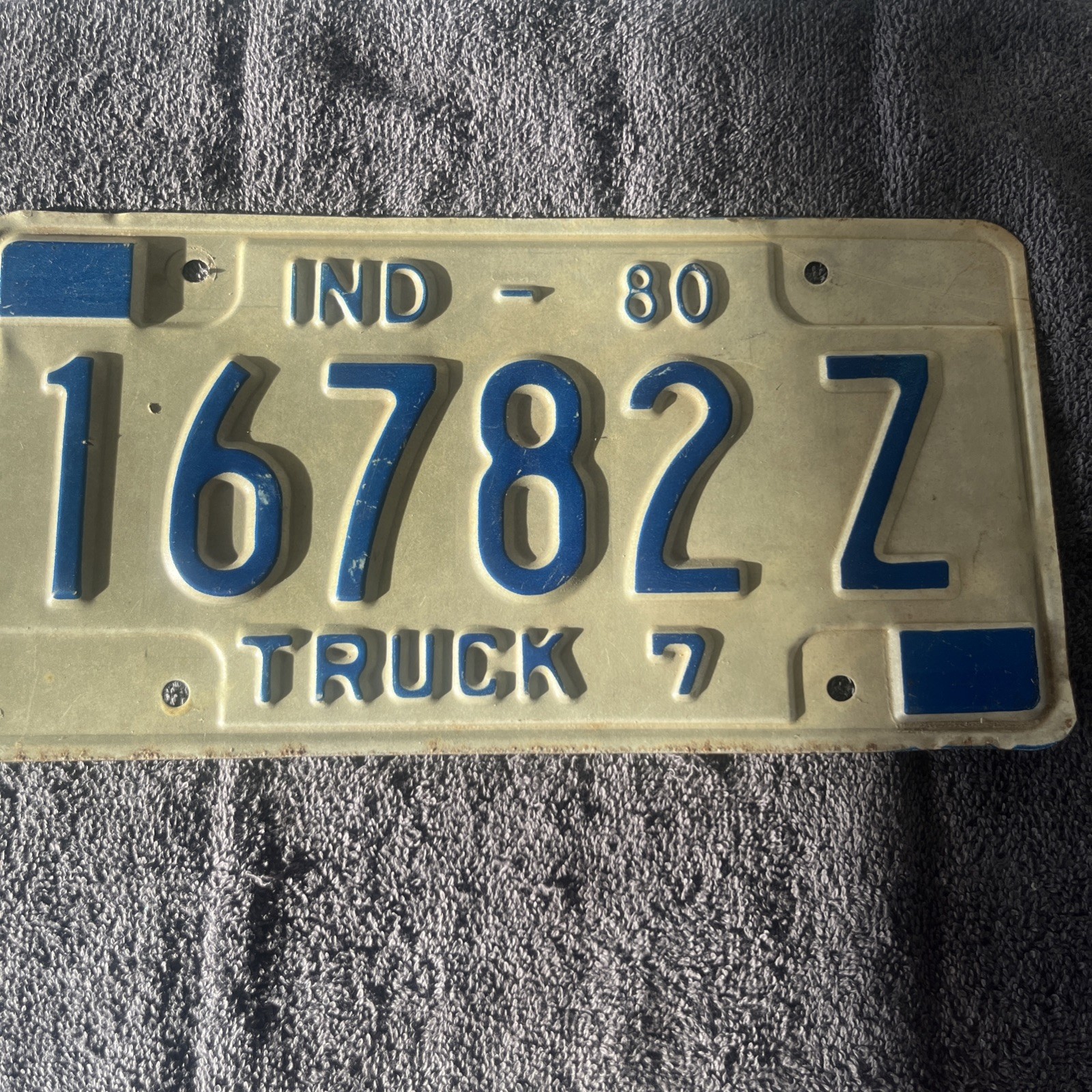 1980 Indiana Truck License Plate 16782Z