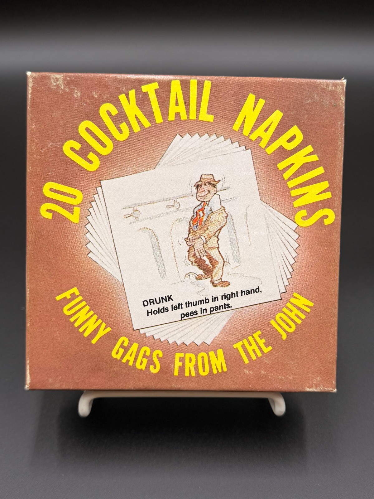 Vtg 20 Cocktail Napkins Funny Gags From The John, NOS 1983 20 Assort Approx 4.5