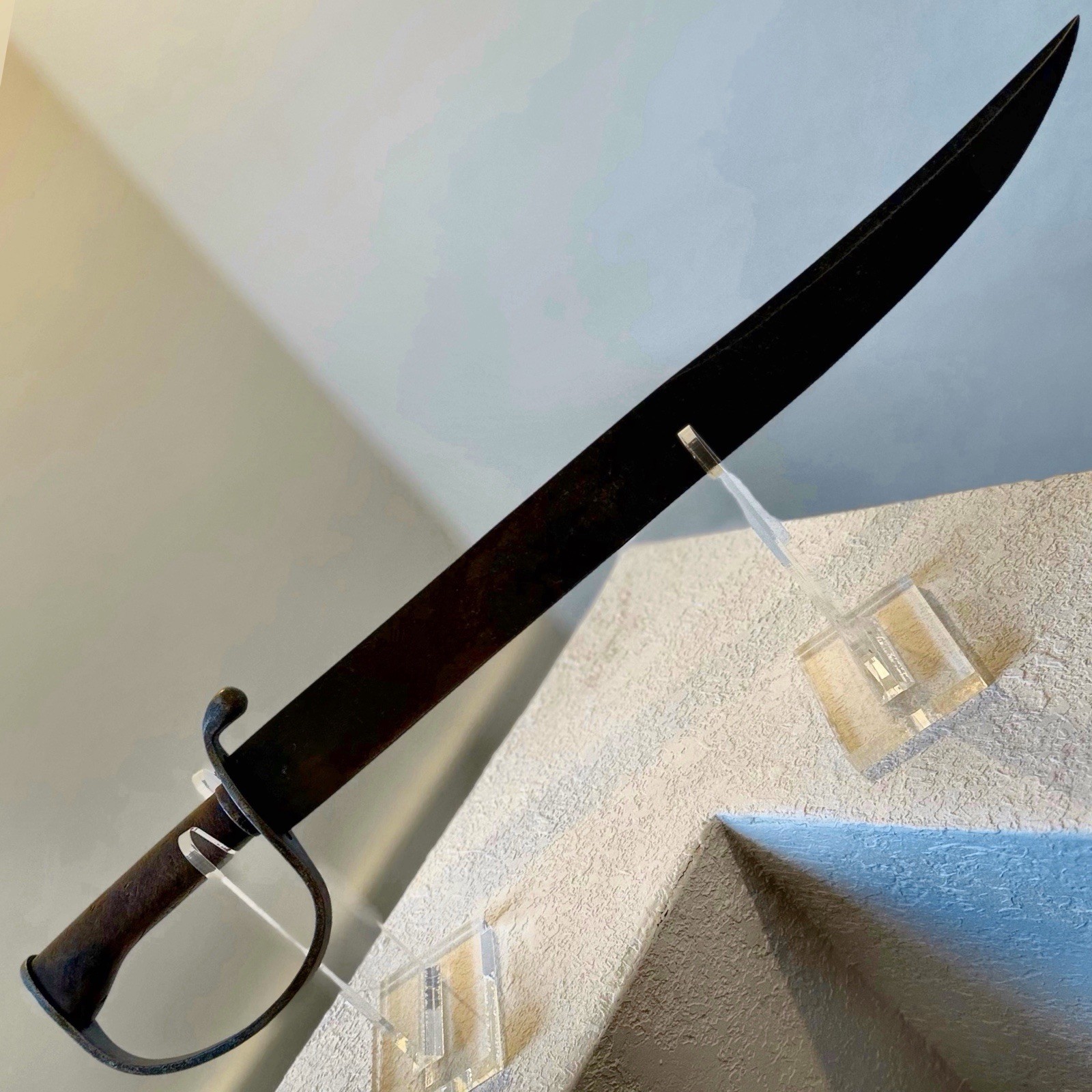 Very Scarce Antique Civil War Confederate Texas D-Guard Bowie Knife 22” No Sword