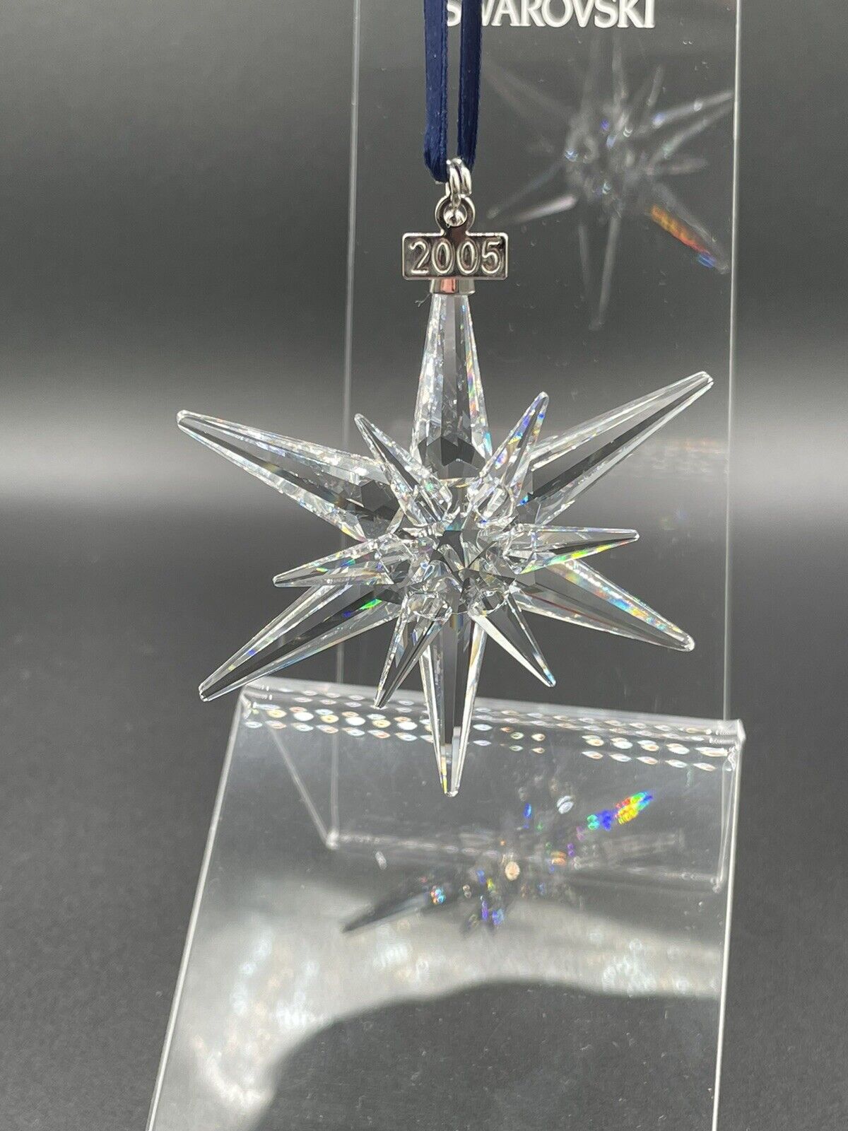Swarovski Crystal 2005 Annual Snowflake Star Christmas Holiday Ornament 680502